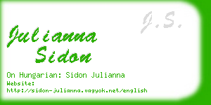 julianna sidon business card